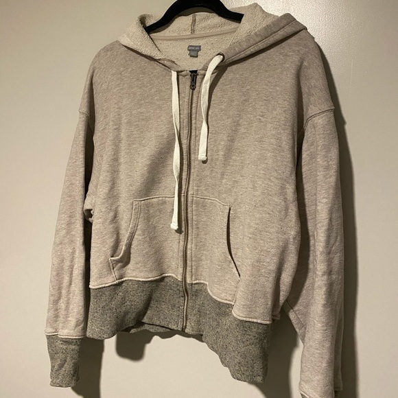 Beige Tan AERIE Zip Up Sweater Mint condition - Picture 1 of 4